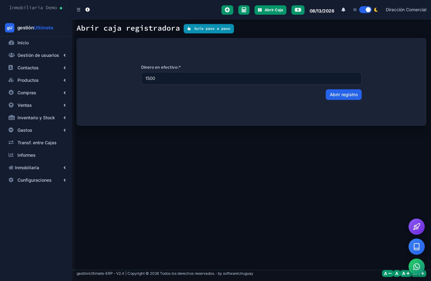 Abrir caja registradora