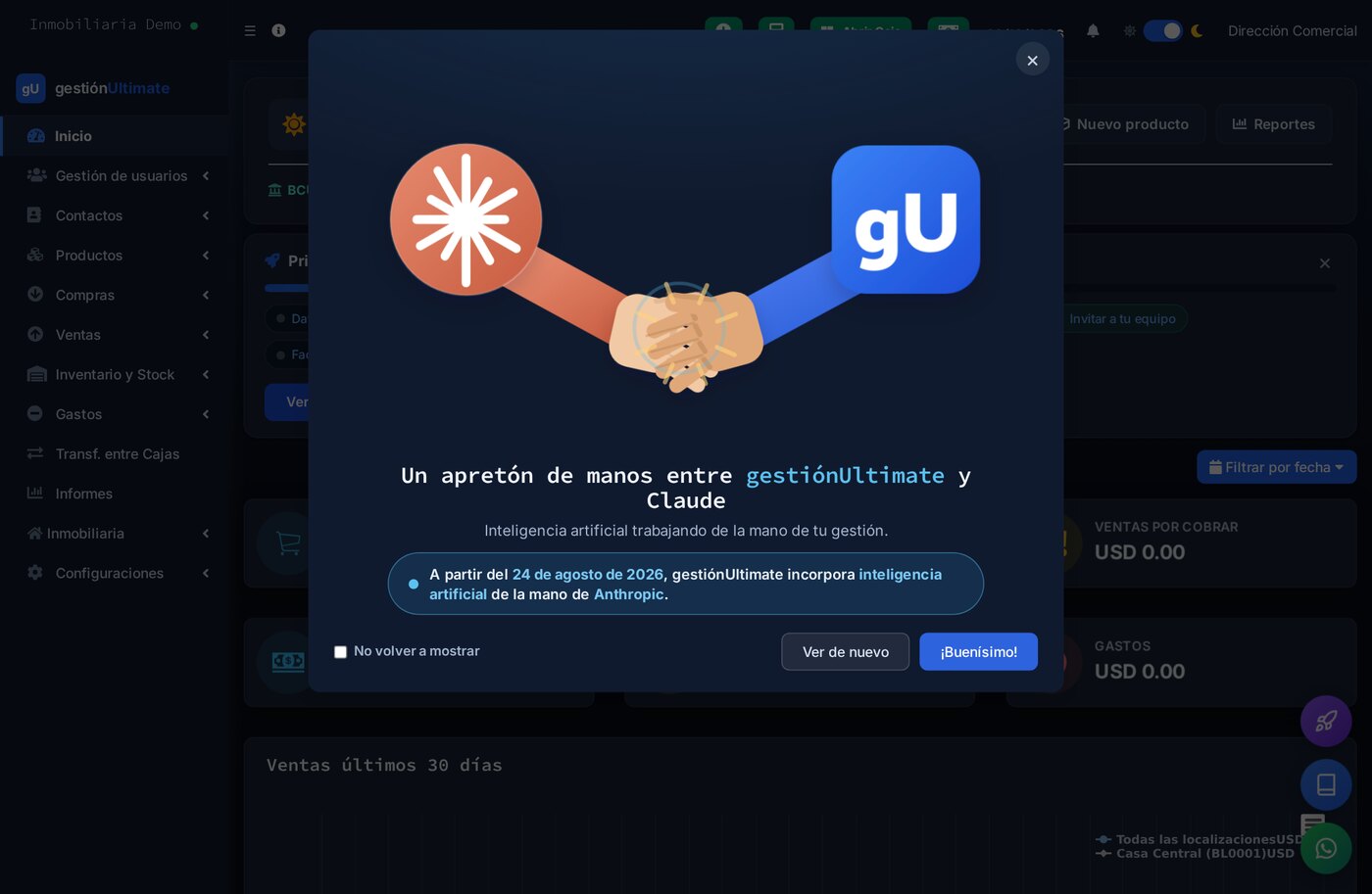 Dashboard principal